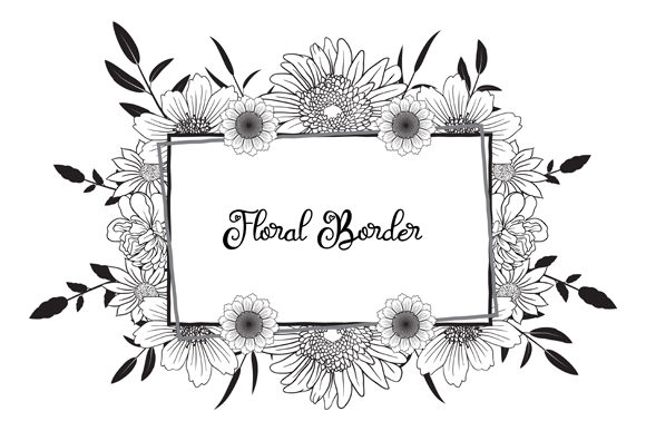 Download Hand Drawn Floral Decorative Border - Decorative Collection