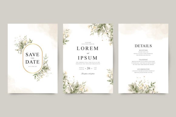 Download Wedding Invitation Template Set - Wedding invitation Collection